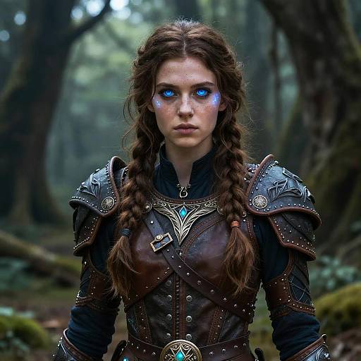 Fantasy Character with Glowing Aura