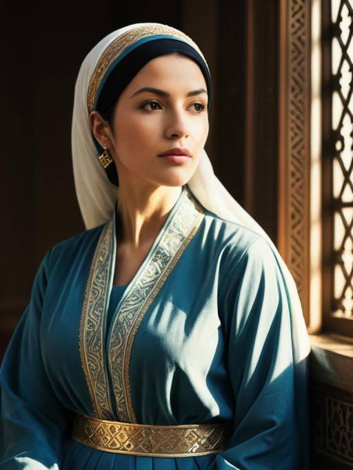 Woman in Traditional Islamic Outfit