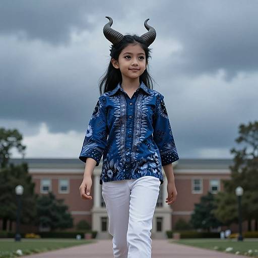 Photorealistic Succubus at Campus Morning