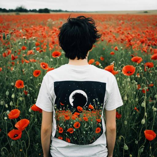 Teenage Boy in Poppy Field