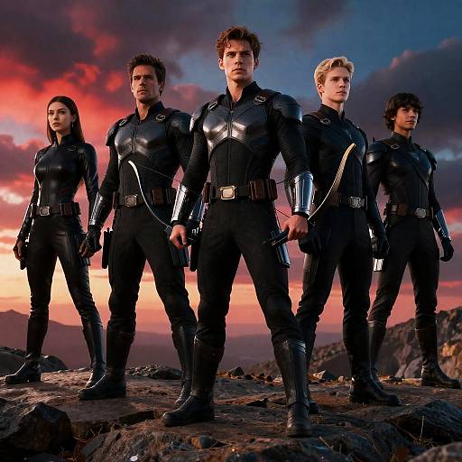 Epic Heroes on Dramatic Rocky Terrain