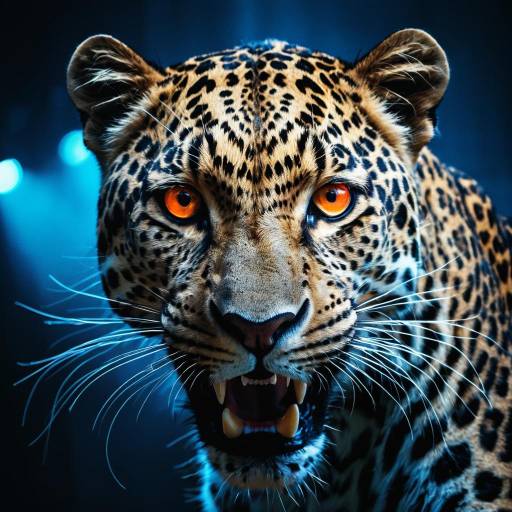 Menacing Male Leopard Close-Up