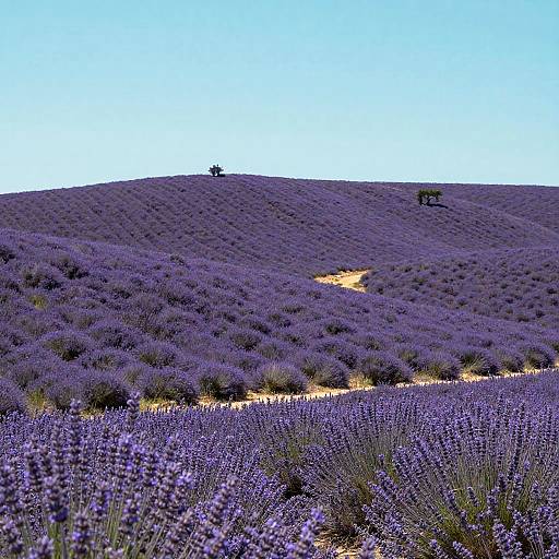 Surreal Lavender Hills Landscape