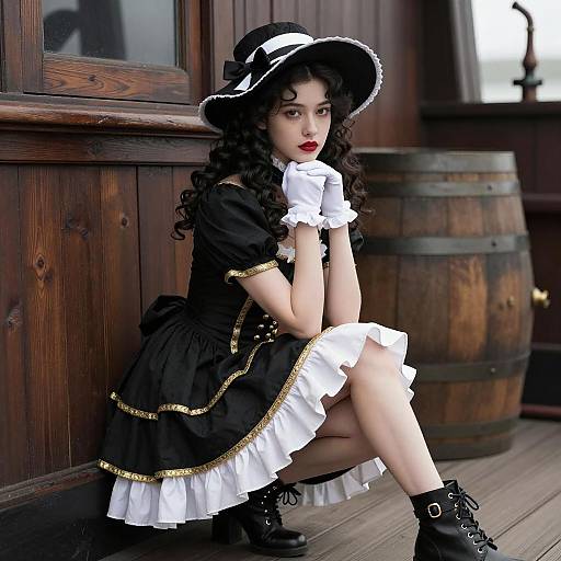 Victorian Elegance: A Dramatic Portrait