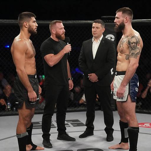 MMA Fighters Face Off in Cage Interview