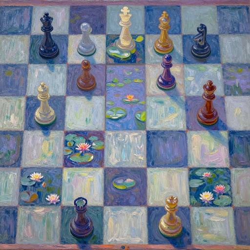 Whimsical Chessboard Portal Landscape