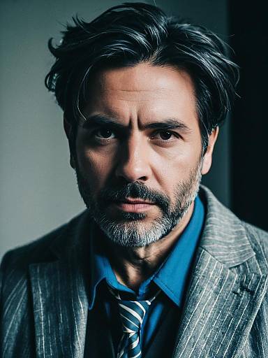 Portrait of Middle-Aged Man in Suit and Tie