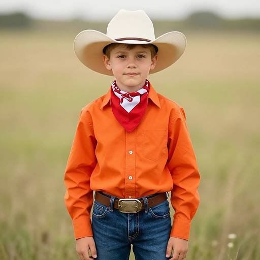 Boy in Cowboy Outfit