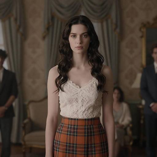 Elegant Woman in Ornate Room