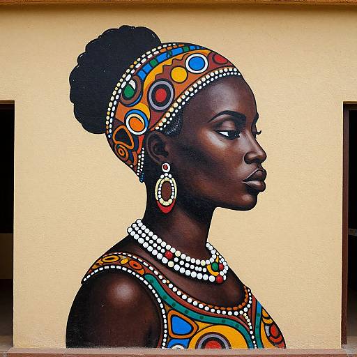 African Woman Wall Art Design