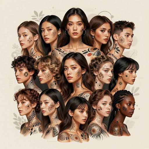 AI-Generated Floral Abstract Tattoos