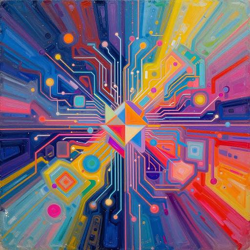 Futuristic AI Abstract Art Creation