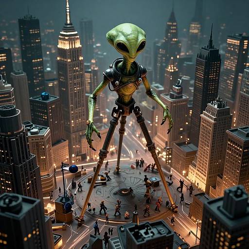 Alien Tripod Invasion NYC Cinematic