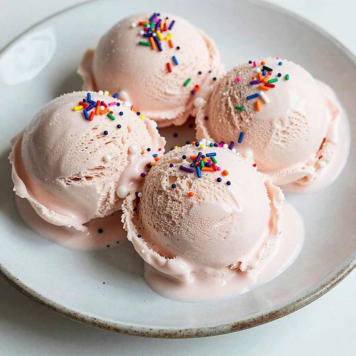 Soft Pink Ice Cream Close-Up
