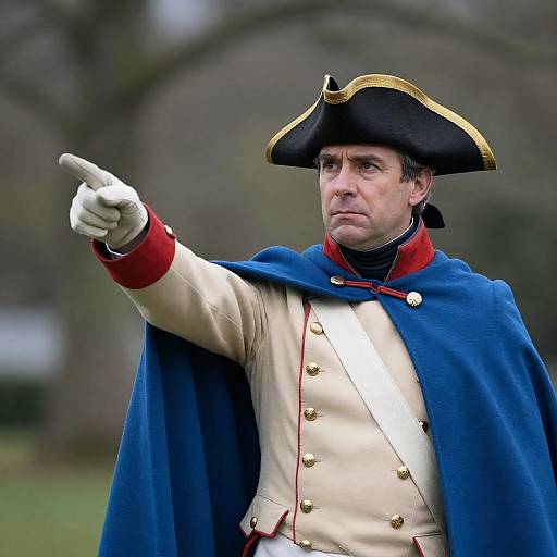 Colonial-Era Military Portrait of Confidence