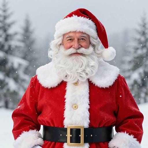 Classic Santa Claus in Winter Wonderland