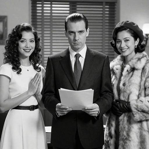 Vintage Black and White Portrait Trio