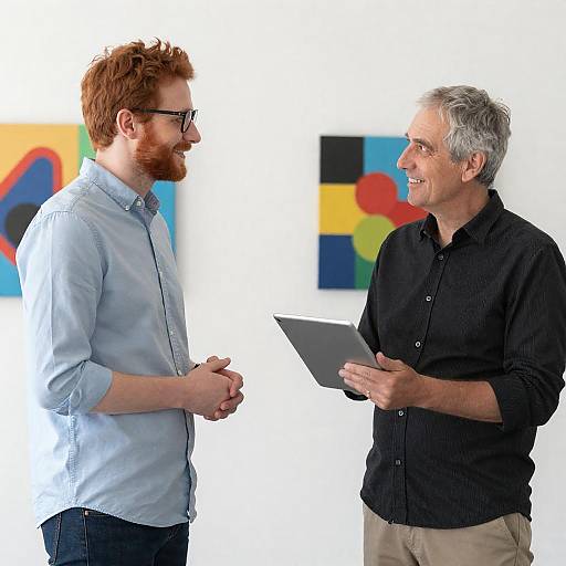 Friendly Encounter Between Two Men