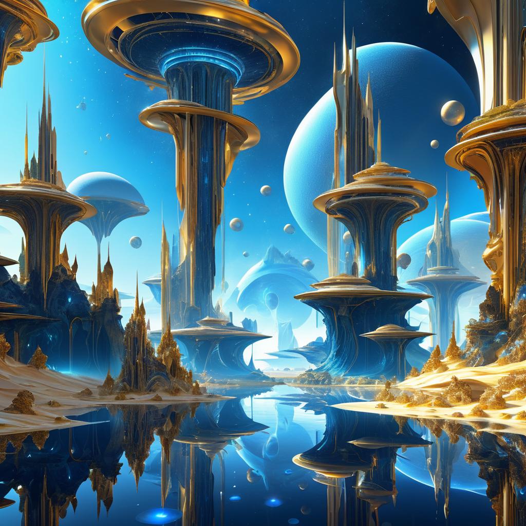 Surreal Abstract Futuristic Landscape Art