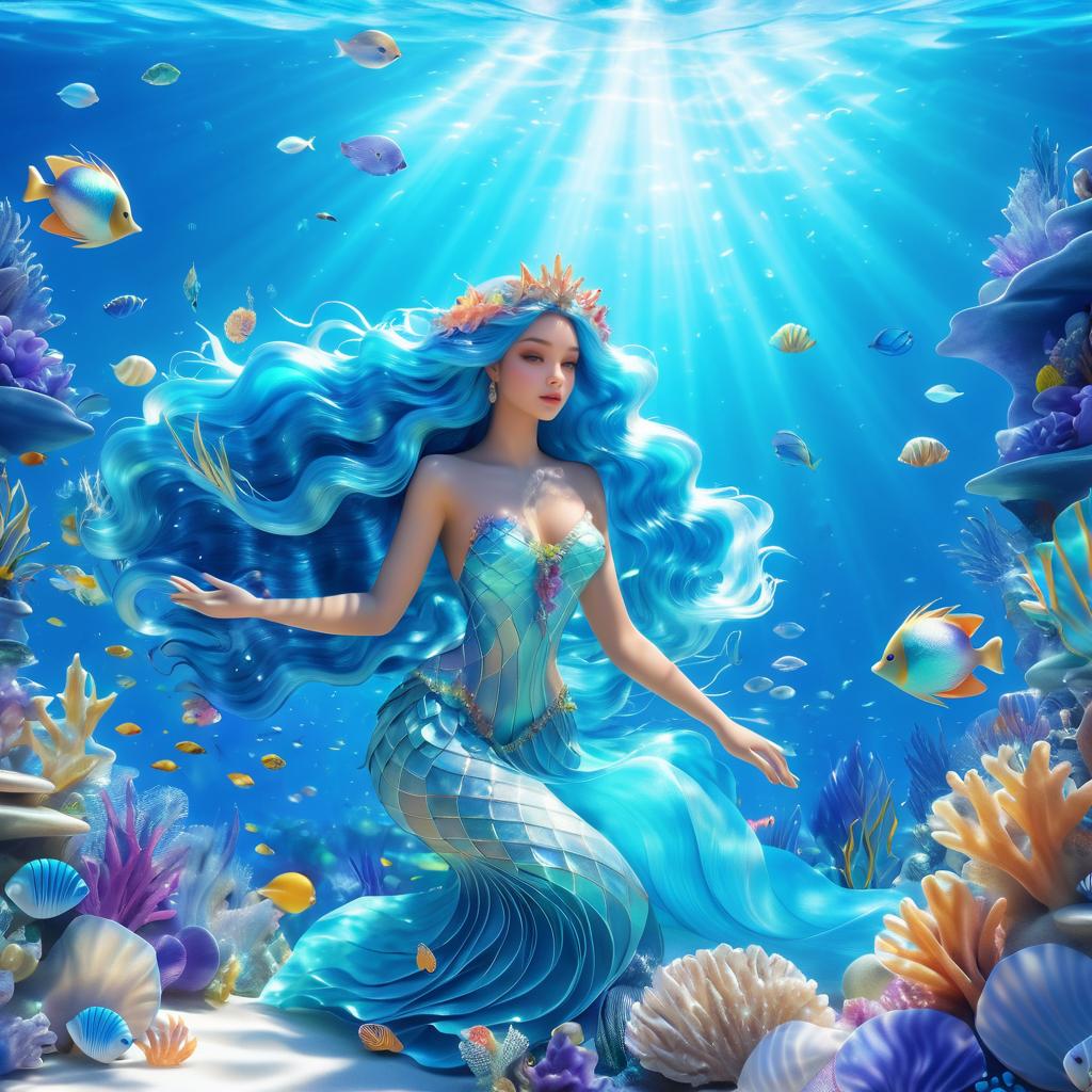 Ethereal Mermaid in Underwater Paradise