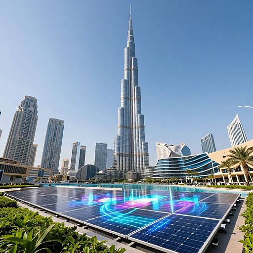 Futuristic Burj Khalifa in Dubai Park