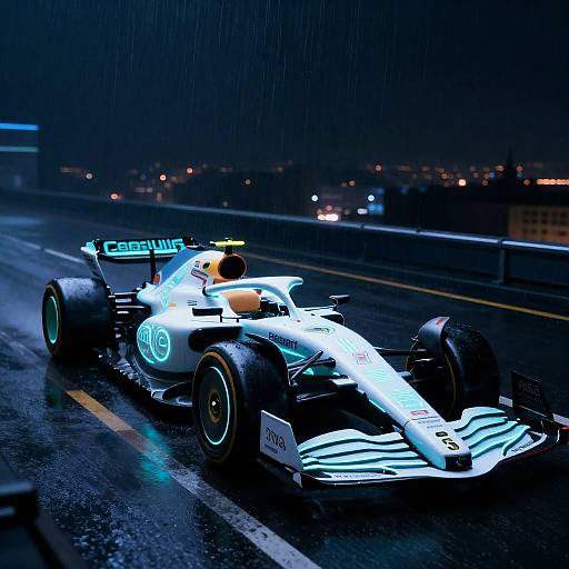 Neon Noir Sci-Fi Formula 1 Night