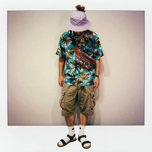 Retro Tropical Tourist Portrait