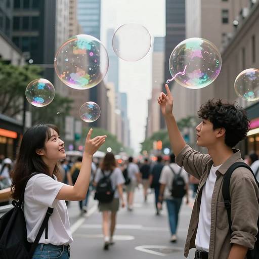 Urban Soundscape with Interactive Bubbles