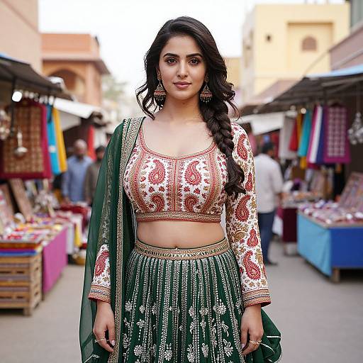 Confident Indian Woman in Festive Attire