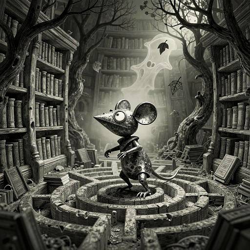 Gothic Stop-Motion Mouse Marionette