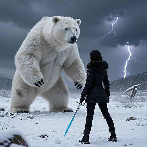 Gothic Warrior vs Demon Polar Bear