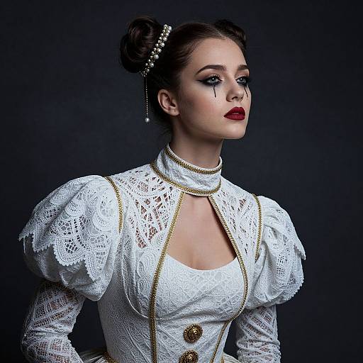 Elegant Pierrot Woman in Vogue Style