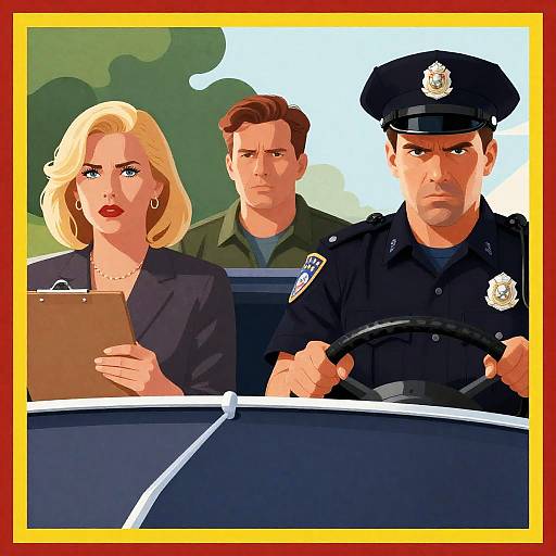 Thrilling Vintage Car Movie Poster