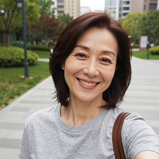 Natural Selfie of 40-Year-Old Woman