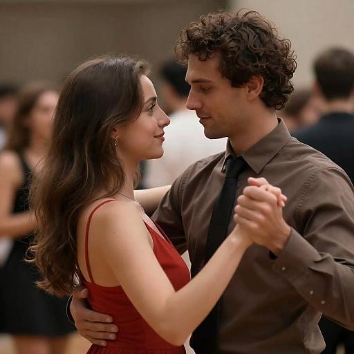 Intimate Dance Moment of a Couple