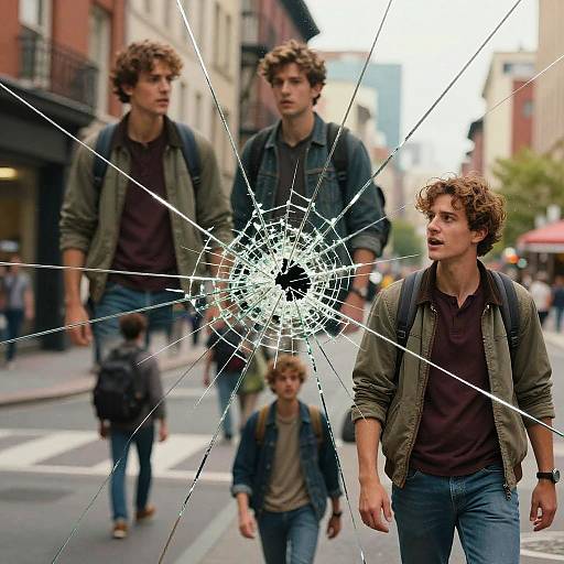 Cracked Mirror Reflections of Traveler