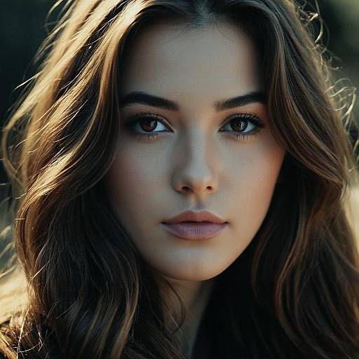 Cinematic Portrait of Woman in Warm Light