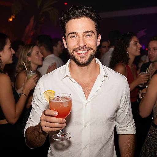 Charming Man at Vibrant Party