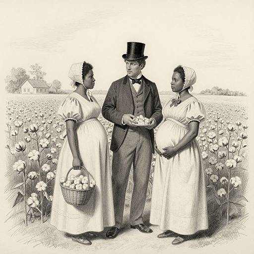 Antebellum Cotton Field Encounter