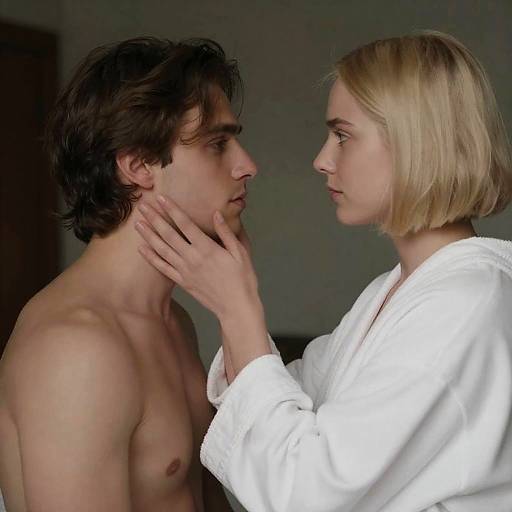 Intimate Portrait of Connection in Dim Light