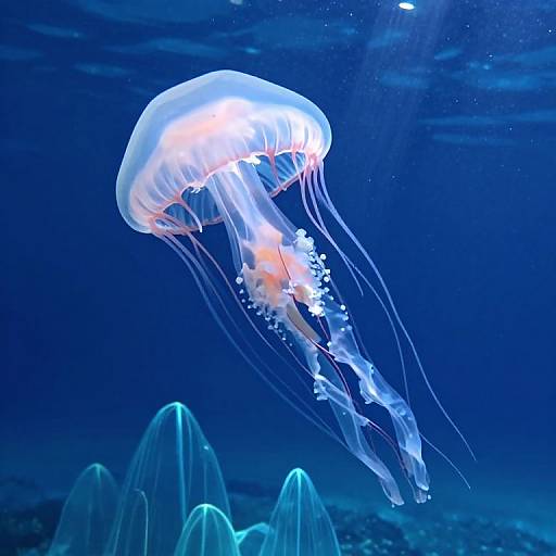 Ethereal Leviathan Jellyfish Underwater