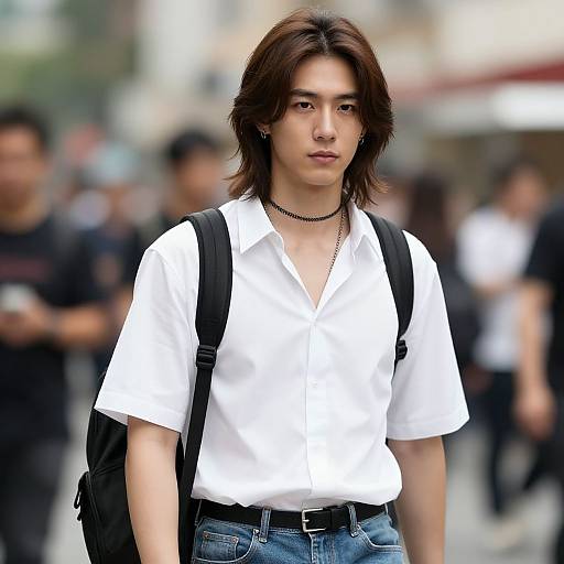 Realistic Casual Party Outfit Portrait