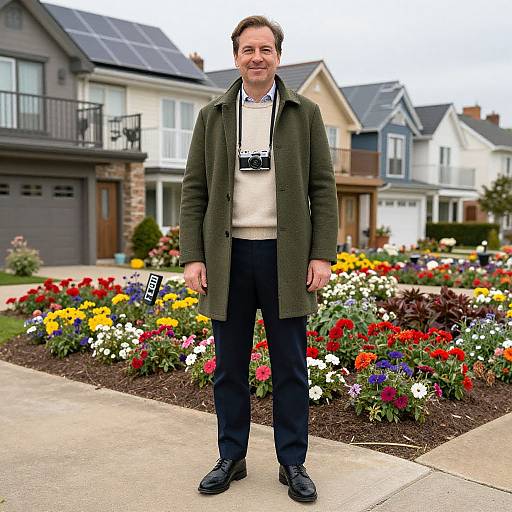 Stylish Man in Modern Townhouses
