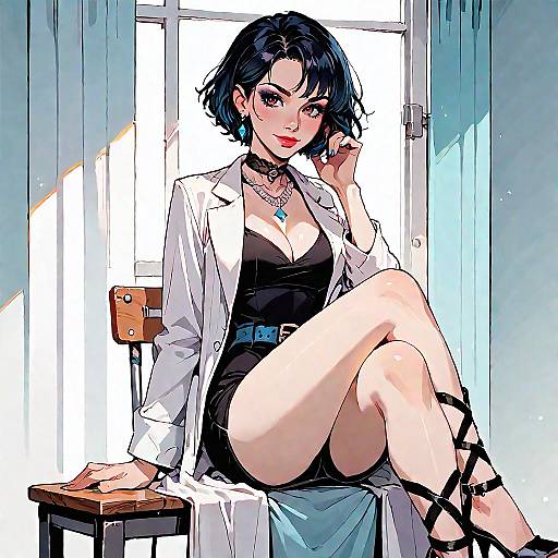 Assertive Anime Girl in Hospital