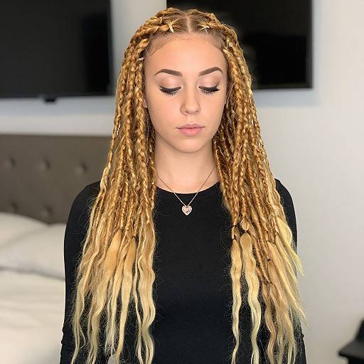 Vibrant Honey Blonde Dreadlocks Style