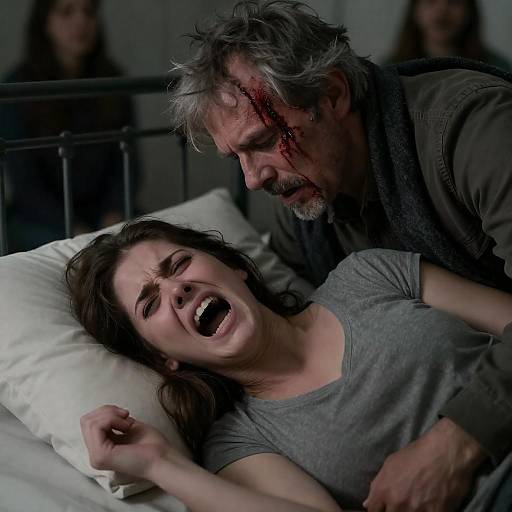 Dramatic Scene of Distress and Intensity