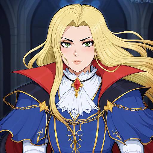 Illustration of Alucard (castlevania), castlevania (series) in the style of Afrobull