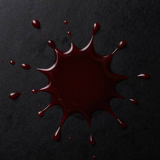 Realistic Blood Splatter on Black Background