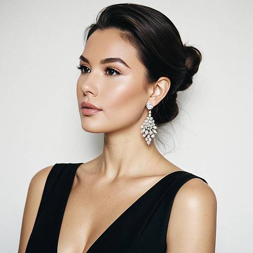 Glamour Portrait Confident Woman in Black