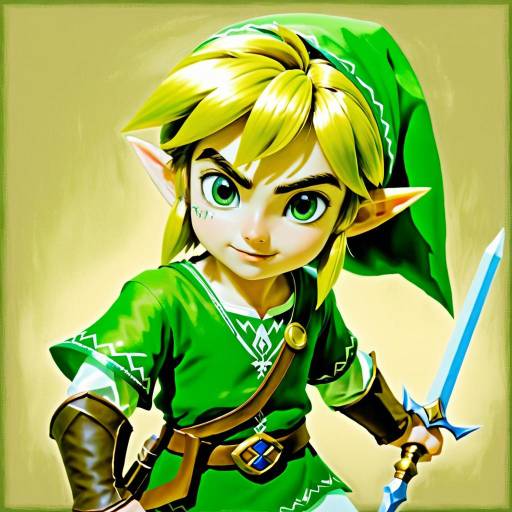 Oil-Painted Portrait of Heroic Link from The Legend of Zelda